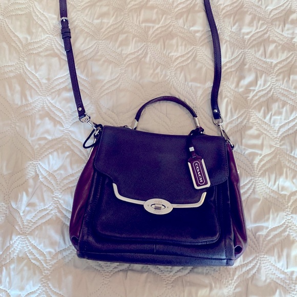 Coach purse. Purple. Crossbody. Used. - Picture 1 of 6